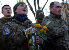 провели в зону АТО бойцов батальонов «Січ» и «ОУН»