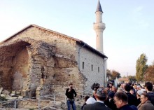 THE 700-YEAR-OLD COMPLEX OF UZBEG KHAN MOSQUE AND INDJI-BEK KHATUN MADRASA IN OLD CRIMEA. THIS IS EASTERN EUROPE’S OLDEST MADRASA WHICH HAS MIRACULOUSLY SURVIVED AND IS STILL USED AS MOSQUE